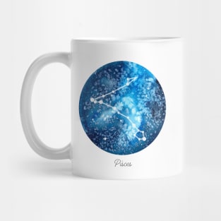 Pisces Constellation | Star Sign | Watercolor Mug